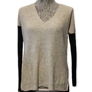 Madewell v neck color block  pullover sweater Small